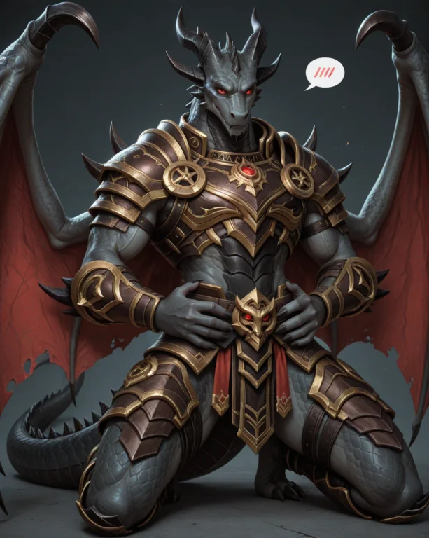 Fullbody, Solo, 1 Furry, Dragon, Purknisty, Looking At Viewe...