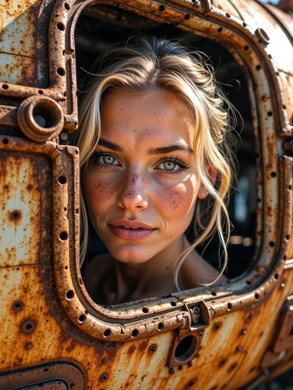 Dos, 3ntrnc, Close-up Of A Blonde Low Up-do Haired Woman, Hi...