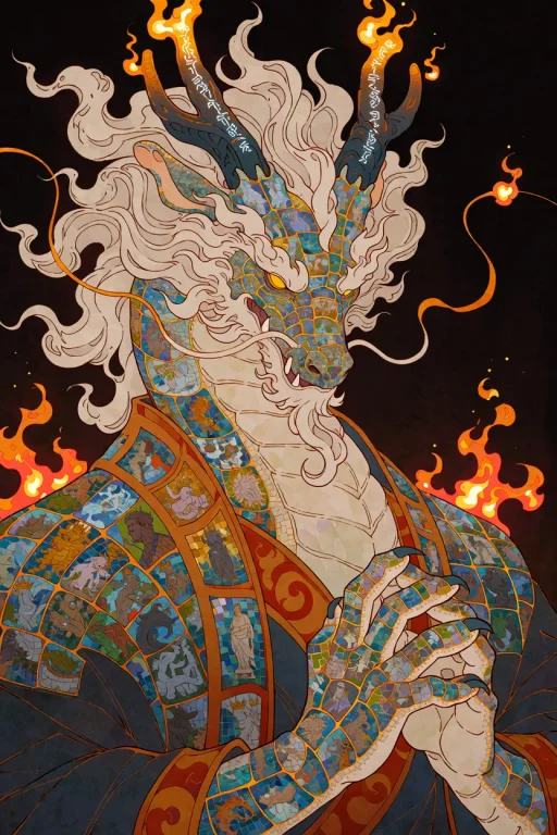 An Anthropomorphic Dragon Mage Whose Scales Have Transformed...