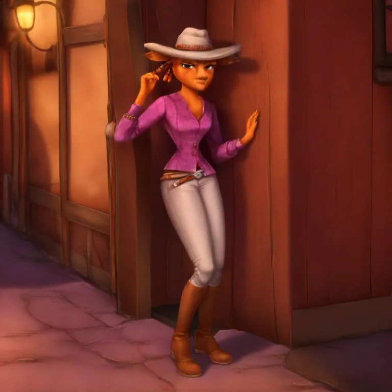 Solo, C1dere11a, Doe, White Western Hat, Purple Button-up Sh...