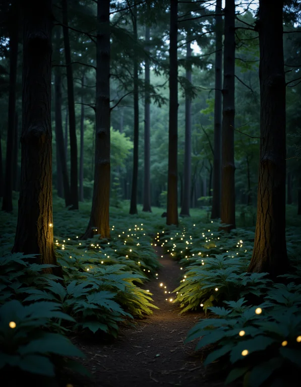 2. An Ethereal Forest Glade Filled With Softly Glowing Firef...