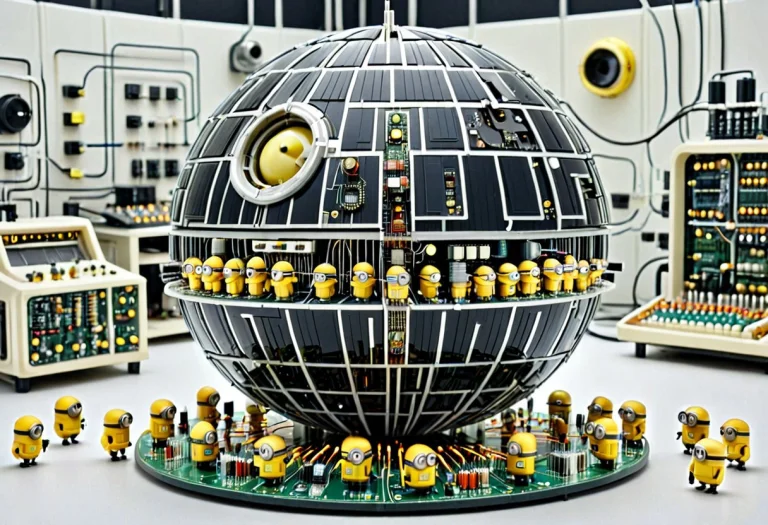 Lazypos, Funny Death Star Model Made Of Transistors, Making...