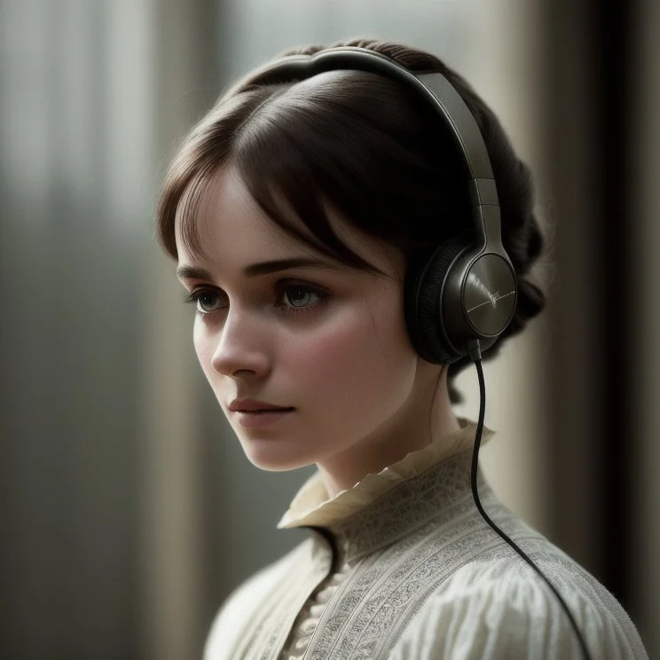 Jane Eyre With Headphones, Natural Skin Texture, 24mm, 4k Te...