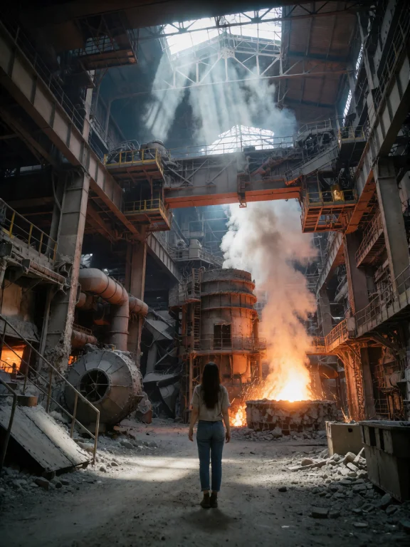 Realism, Cinematic Hyper-realistic Photo, Solo, Steelworksof...