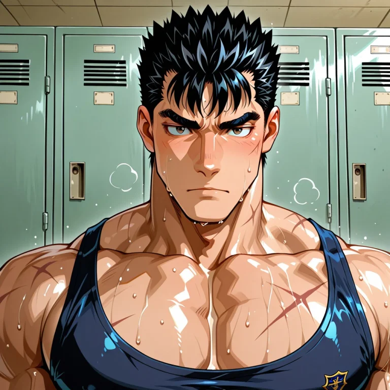 Detail Background, Guts, Bara, Male, Break Locker Room, Indo...