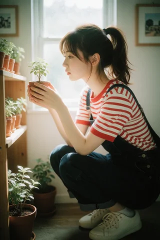 Zidiusart, Masterpiece, Very Aesthetic, Asian Woman, In A Br... — Stable Diffusion AI Prompt: zidiusArt, masterpiece, very aesthetic, asian woman, In a bright and warm interi...
