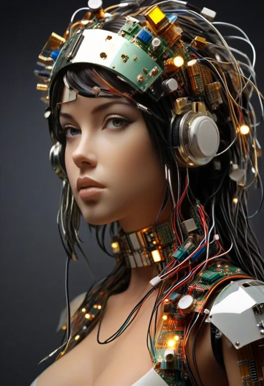 Masterpiece, Best Quality, 1girl Made Out Of Transistors