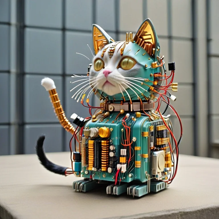 Mechanical, Transistors, Outdoors, Toy Cat, Pastel Colors, C...