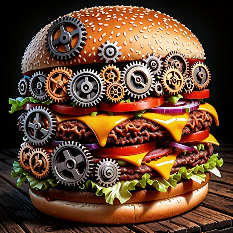 Burger Made From Gears
