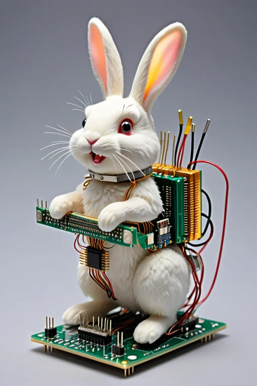 A Cute And Happy Bunny Riding On A Bunny Holdings A Papercli...