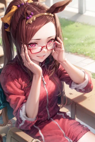 Masterpiece, Best Quality, Sakura Bakushin O Umamusume, Clas... — Stable Diffusion AI Prompt: masterpiece, best quality, sakura bakushin o \(umamusume\), classroom, sitting o...