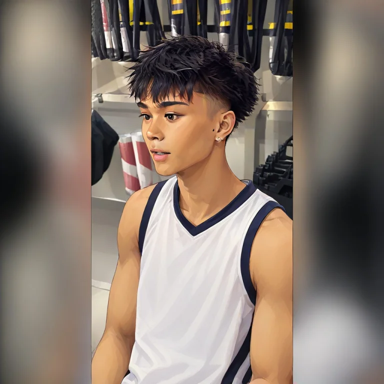 Black Eyes, Basketball Player, Messy Hair, White Jersey, Bla...