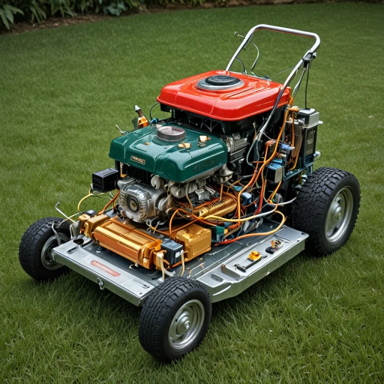 A Classic Push Lawn Mower Rendered Entirely In Transistorsxl...