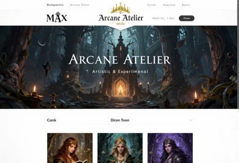 A Fantasy Image That Invites Viewers To My Web Page Max Capr... — Stable Diffusion AI Prompt: A fantasy Image that invites viewers to my web page: Max Capricon's Arcane Ateli...