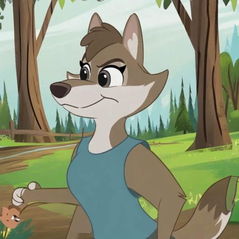 Furry, Furry Female, Wolf Ears, 1girl, Wolf Girl, Tree, Outd...