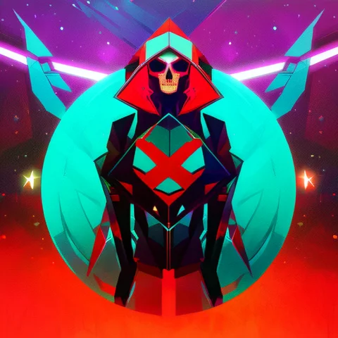 Cute Girl, Threatening, Cyber, Punk, Skull, Paintedabstract-... — Stable Diffusion AI Prompt: Cute girl, Threatening, cyber, punk, skull, painted_abstract-768