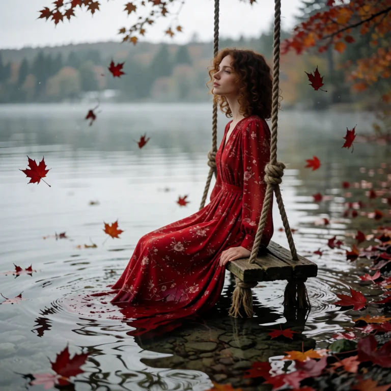 Photorealistic Cinematic Portrait, A Slender Young Woman Wit...