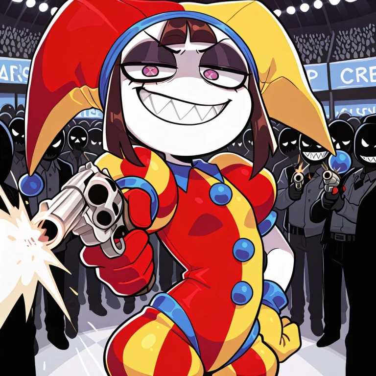 Masterpiece, Evilpomni, Sharp Teeth, Yellow-red Jester Outfi...