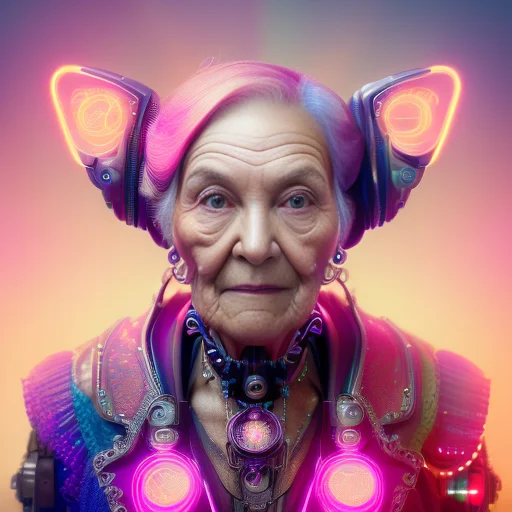 Old Woman, Beautiful Human, Perfectly Symmetrical Face, Q Fa...