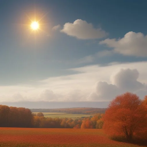 , Autumn, Sun, Land, Cloud, Shy,
