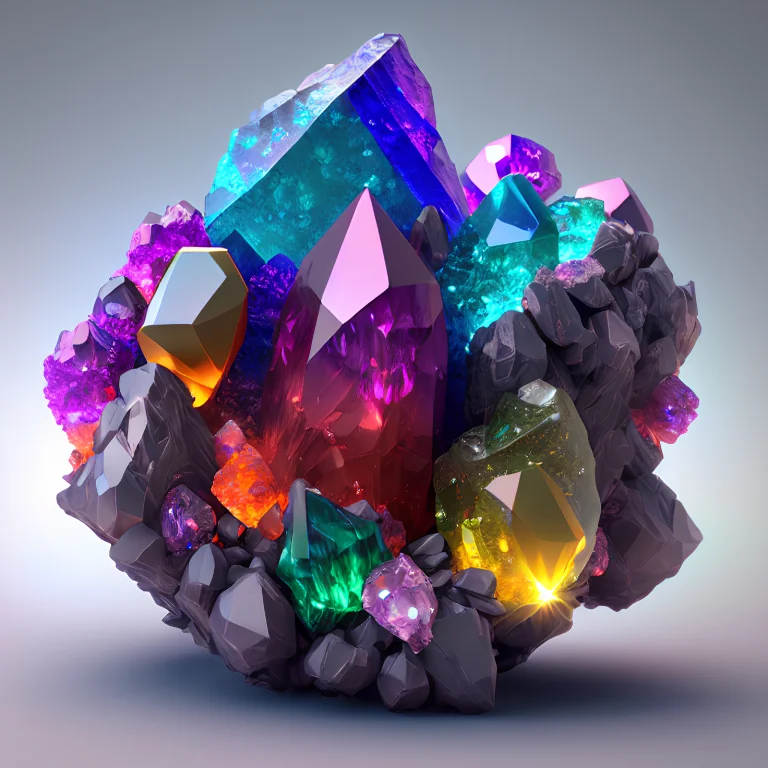 Dreamlikeart Beautiful Mineral, Rainbow Crystals, Ultra Deta...