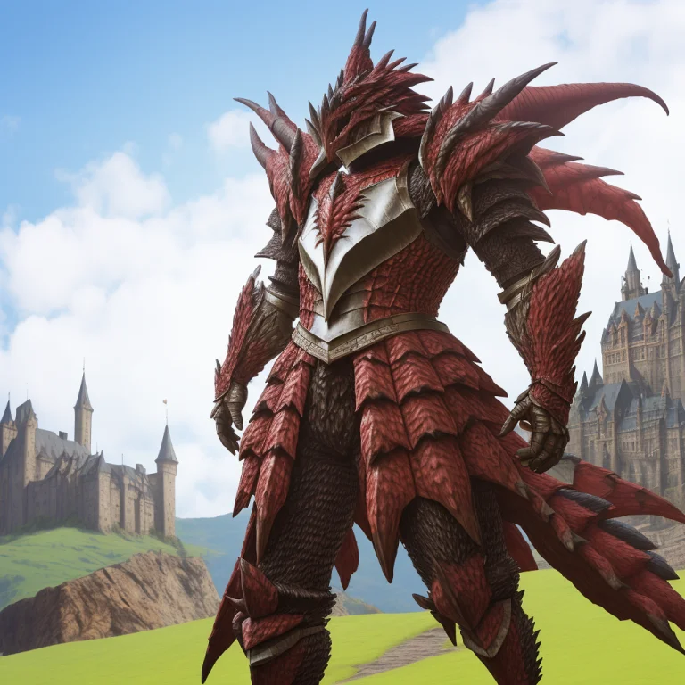 Lorarathalosarmor0.5, Rathalos Armor, Man Wearing Rathalos A...