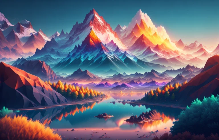 A Stunning View Of The Mountains From The Perspective Of A G...