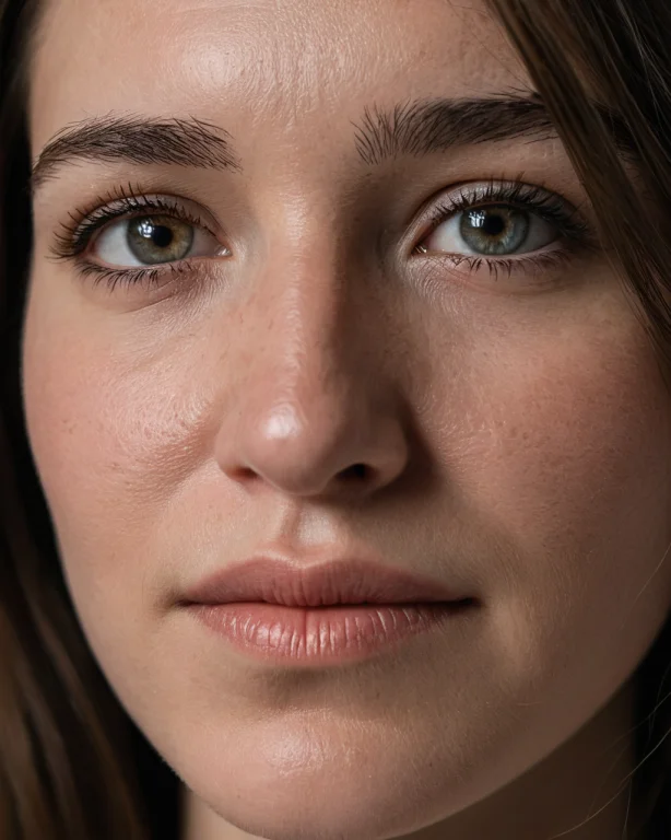 A Close Portrait Of A Womans Face Loramakeupv10