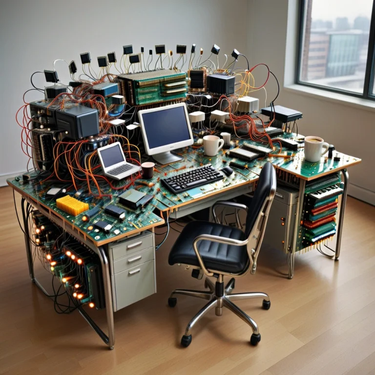 Transistors, An Absurdly Overengineered Office Desk Complete...