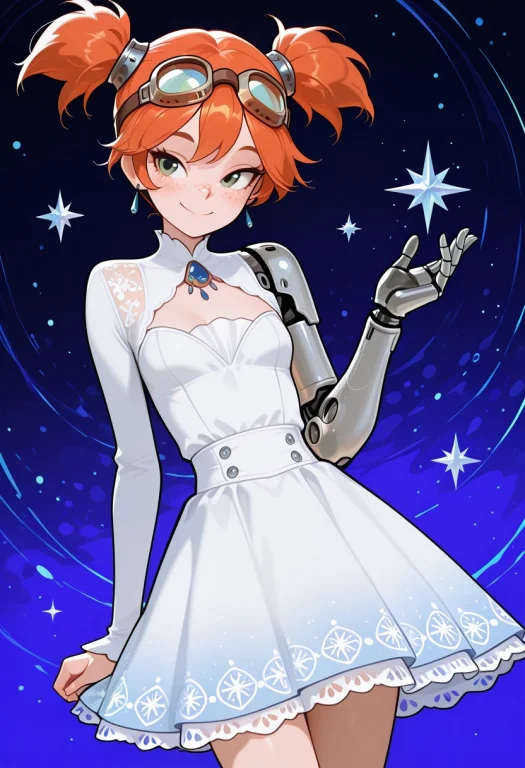 Gaige, Orange Hair, Goggles On Head, Twintails, Short Twinta...