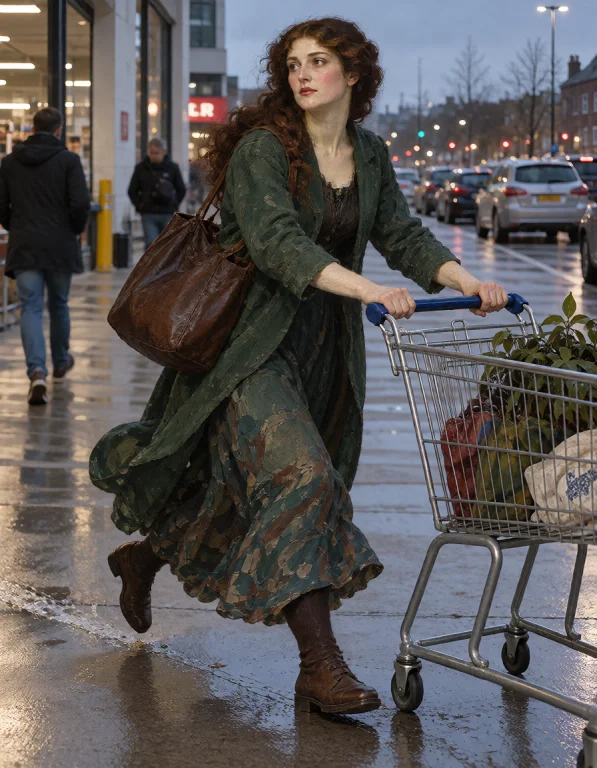 Lorakreapaintedmuse1a Pre-raphaelite Woman Chasing A Runaway...