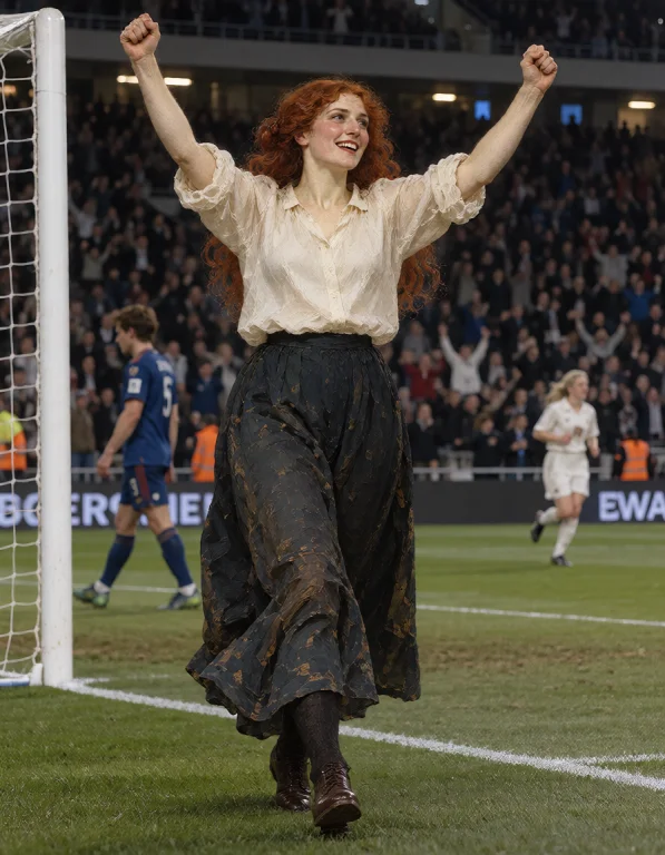 Lorakreapaintedmuse1a Pre-raphaelite Woman Celebrating After...