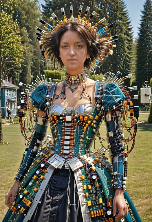 Upper Body Shot Of A Transistors Noble Woman In A Victorian...