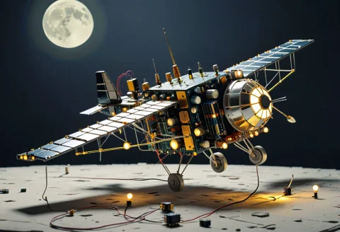 Transistors, Moon Cast A Shadow Menace Comes Near Formed As... — SDXL AI Prompt: Transistors, Moon cast a shadow menace comes near Formed as an aeroplane, meme,...