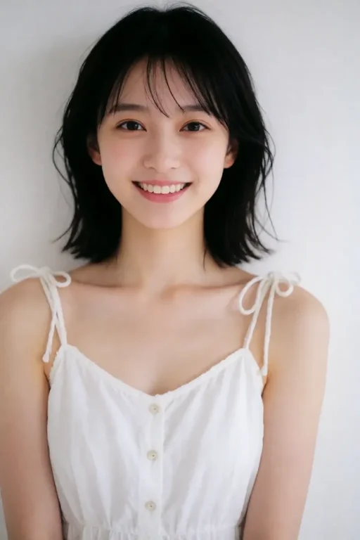 Aesthetic Japan,realistic Photography, Young Woman,white Sum...