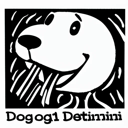 Dog Eating Spaghetti, Ink Portrait, Art By Ninapaley-15000