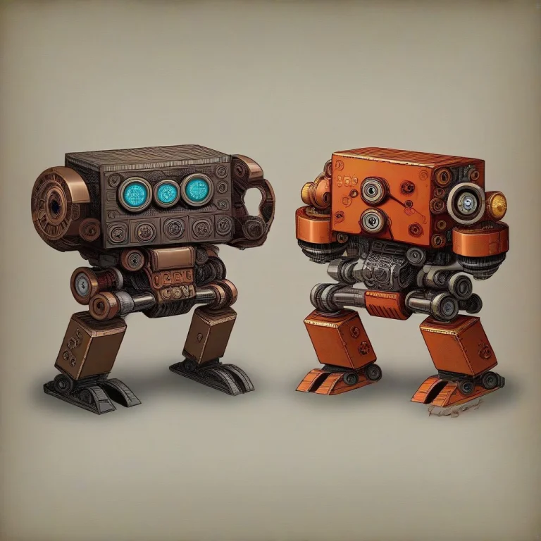 Make A Robot Made Out Of Interlocking Gears Multiple Cogs O...