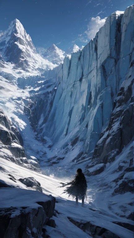 Glacier, Poster Art No Text, Graphic Composition Of A Lone W...