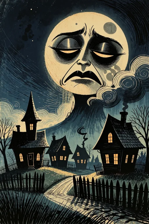 N0vuschr0ma Style, A Storybook Illustration Meets Tim Burton...