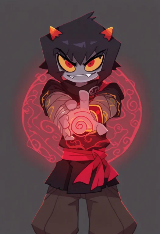 Bybigdad, Solo, 2d, 1boy, Karkat Vantas, Red Eyes, Yellow Sc...