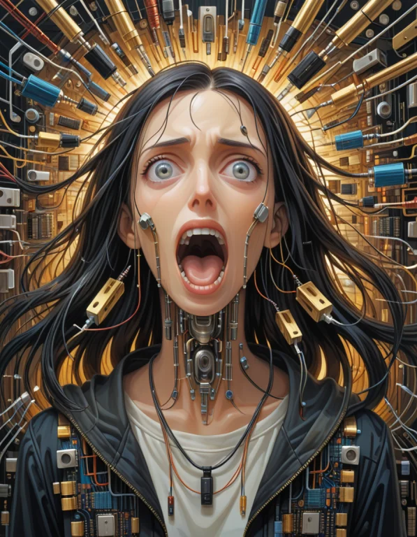 The Painting The Scream Made Of Transistors, Lazypos, Loraad...