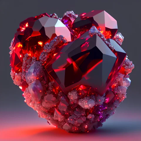 Dreamlikeart Beautiful Mineral, Garnet Crystals, Glowing Red... — Stable Diffusion AI Prompt: dreamlikeart beautiful mineral, garnet crystals, glowing red crystals, ultra det...