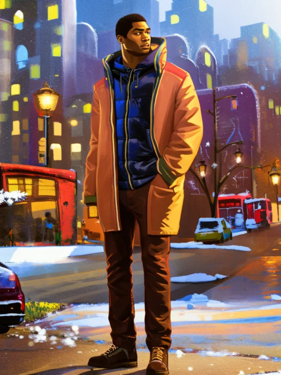 Digital Illustration, Full Body, Bloom, Film Grain, Facing V...