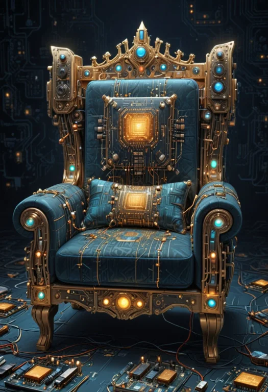 A Cozy Armchair Rendered Entirely In Transistorsxl Style, De...