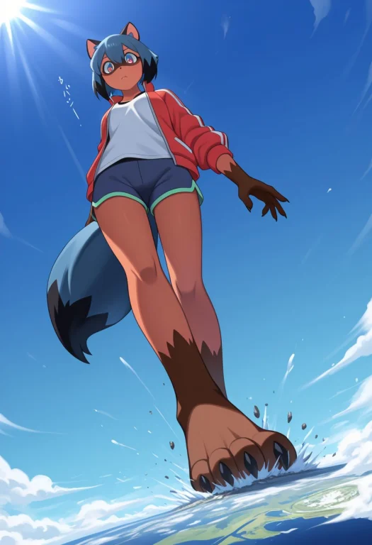 ,loramichirukagemori1,furry,1girl,solo,full Body,giantess,mi...