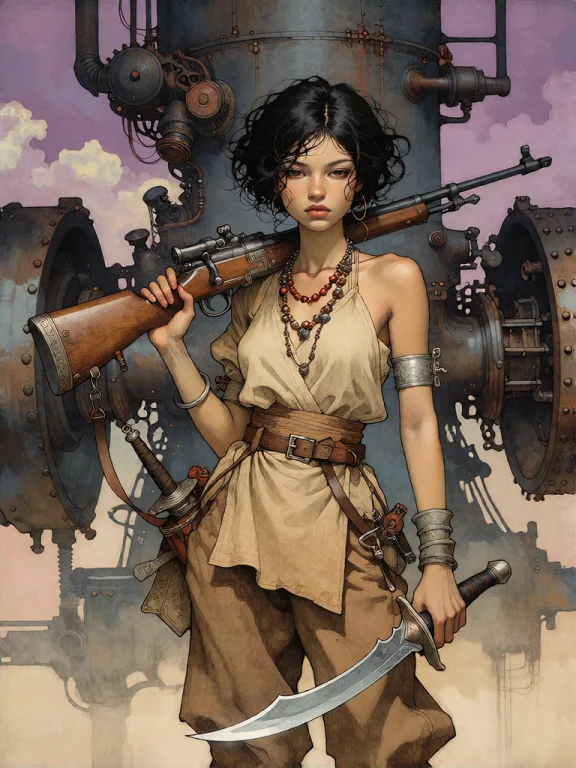 Bradhamel Art Style. A Young Woman Of South Asian Descent Wi...