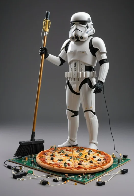 Transistors, A Depressed Stormtrooper Using A High-tech Broo...