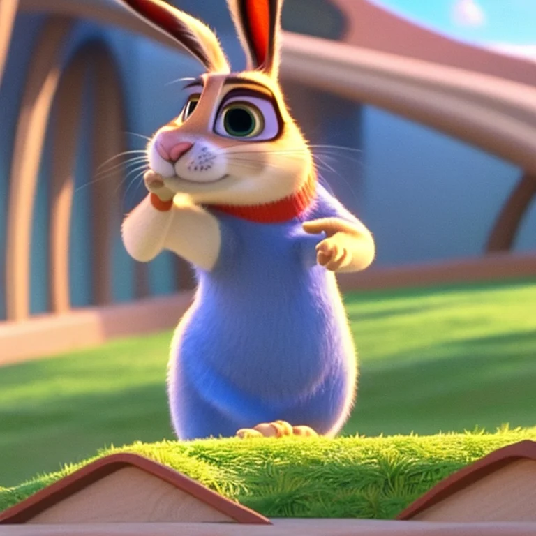 Rabbit Running In A Race Frenetic Energetic Anxiety Cinemati...