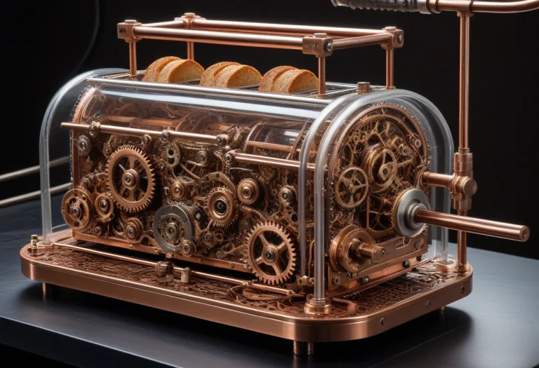 Gearstyle, A Gigantic Completely Mechanical Toaster Construc...
