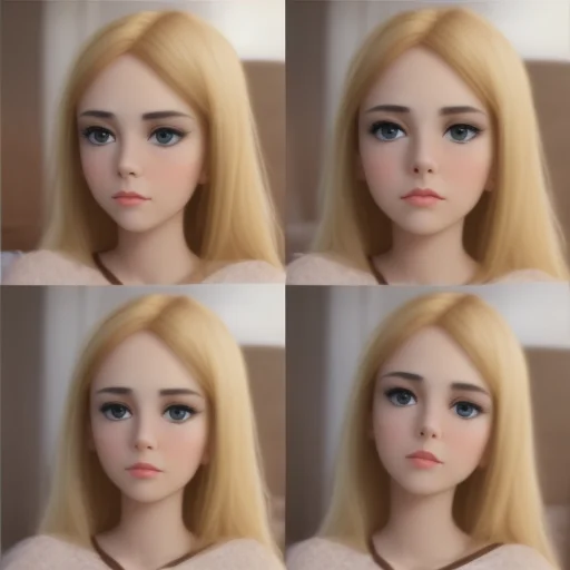 Closeup A Blonde Girl , Movie Sequence